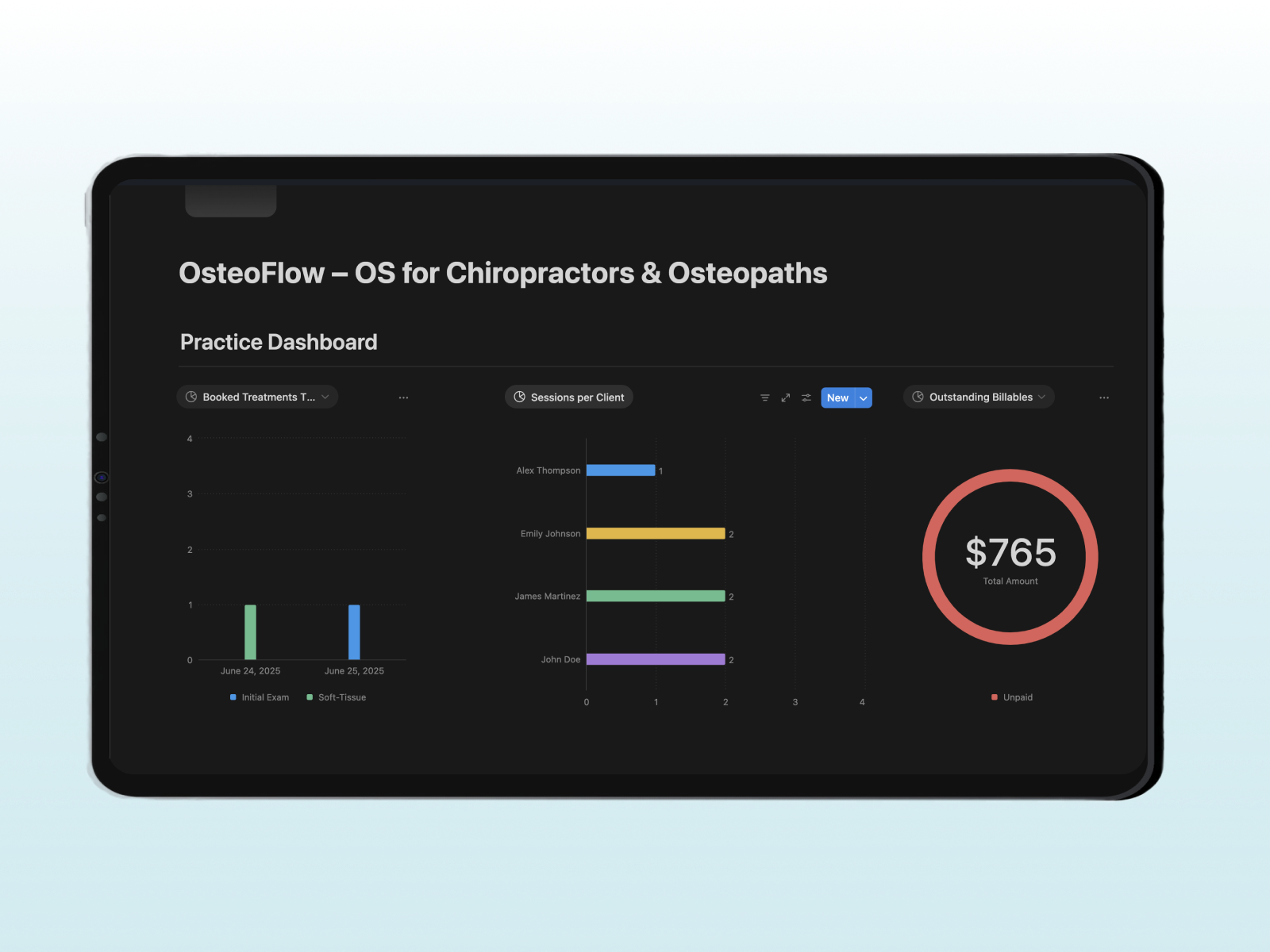 OsteoFlow OS Notion Template for Chiropractors